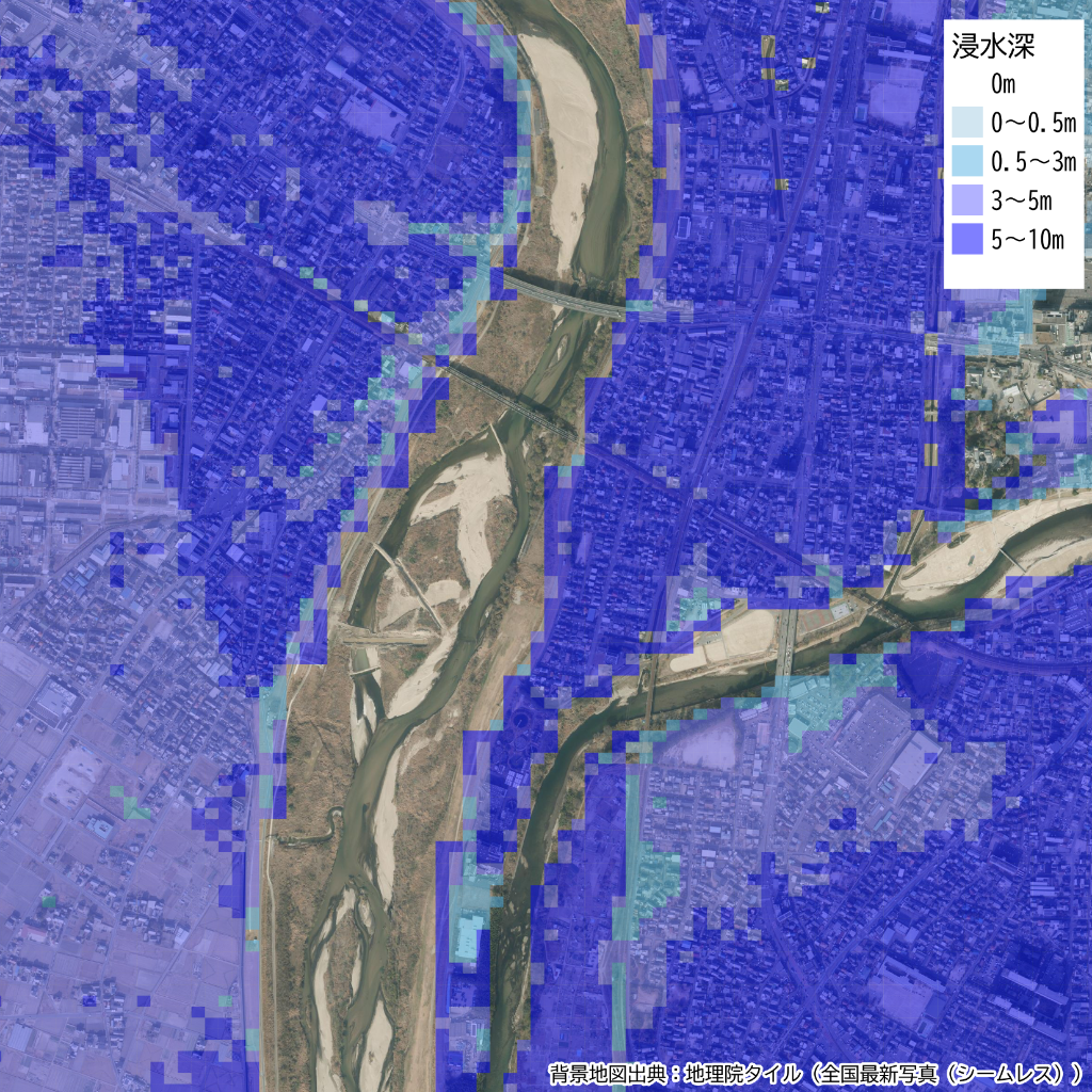 浸水深メッシュ